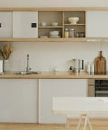 2-3/4 Inch Recessed Finger Flush Pulls For Pocket Doors Matte Black Stainless Steel 4 Pack installed on kitchen cabinets