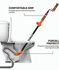 Extendable 3 To 6 Foot Steel Toilet Auger With Hybrid Manual Operation And Drill Compatibility For Real Drain Cleaning