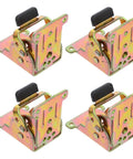 Heavy Duty 4 Pack Folding Table Leg Hinges With 90 Degree Self Locking Iron Brackets