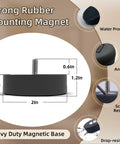 Heavy Duty Rubber Coated Mounting Magnets With Anti Scratch And Anti Corrosion Finish Over 80 Lb Load Magnetic Base 2 Inch
