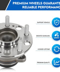Rear Wheel Bearing Hub Assembly Five Lug With ABS Hubs One Piece Fits 2016-2019 Hyundai Tucson FWD, 2017-2020 Kia Sportage