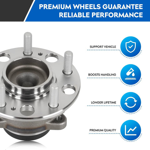 Rear Wheel Bearing Hub Assembly Five Lug With ABS Hubs One Piece Fits 2016-2019 Hyundai Tucson FWD, 2017-2020 Kia Sportage