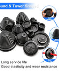 Round and tower shaped grommets from 15 Sizes Rubber Grommet Kit With Knife for auto, truck, electrical panel wire protection