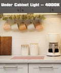 Plug In Under Cabinet Light Kit 3 Pack 12 Inch LED Light Bars 4000K Natural White Dimmable With Touch Dimmer Bright LED Strip For Kitchen Cabinets Counters Desks Workbenches Shelves Closets Garage illuminated under kitchen cabinet