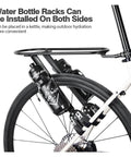 Adjustable Aluminum Alloy Bicycle Luggage Carrier For Gravel Bikes with water bottle racks attached on both sides