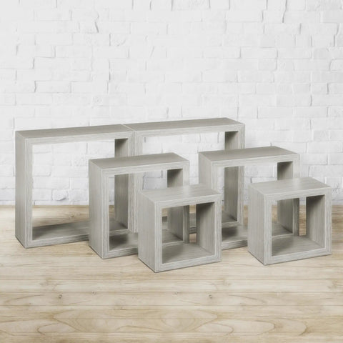 Slick Multi Size Floating Wall Shelves In Weathered Grey Seriously Durable Decorative Storage Rack Totally Modular Display Shelving For Any Solid Home Or Office Setup