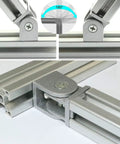 Flexible Pivot Joint Connector For 2020 Aluminum Extrusion Profiles Zinc Alloy Die Cast 180 Degree Rotation Split Design Includes Two Installation Kits Fits European 2020 Profile Built To Last Easy Install Hardware, 2020 profile joint