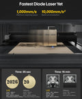 40W Laser Cutter Engraver With 19.7 By 12 Inch Large Work Area Crazy Fast 1000 mm Per Second Engraving Speed 12MP Camera engraving a design