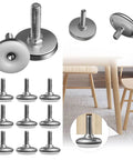 Heavy Duty Adjustable Furniture Feet Set For Cabinets Workbenches Tables And Benches M6 M8 M10 Galvanized Leveling Feet 20 Pack