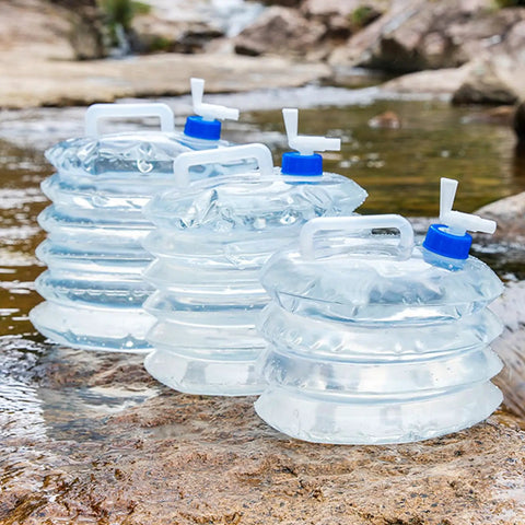 Portable Collapsible Water Container With Spigot For Camping And Road Trips, Lightweight Food Grade Water Storage Jug in 3L size