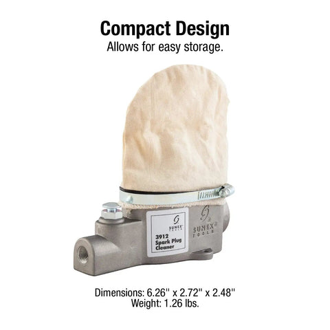 Compact Spark Plug Cleaner With Two Way Valve For Abrasive Blast Or Clean Air Compact Auto Shop Tool Great For Cleaning All Spark Plugs