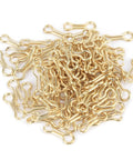 Heavy Duty Steel Alloy Screw Lead Sinker Eyes Number Two, 300 Pcs Top Shelf Fishing Tackle, Rugged Wire Loops For Carp And Saltwater Rigging, Built Like A Tank With Zero Bs For Weekend Warriors - gold steel fishing loops.