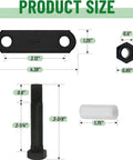 Tandem Trailer Axle Kit For Double Eye Leaf Spring Shackles And Shackle Straps Heavy Duty 12 Bolt And Nut Set dimensions