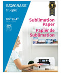 Sawgrass TruePix Sublimation Paper 8.5 x 11 Inches, 100 Sheets, Heat Transfer Paper for SG500 and SG1000 Printers packaging