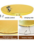 Motorized Rotating Display Turntable For Photography And Product Showcases 360 Degree Gold Swivel Base with remote and USB cable
