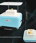 Portable Stained Glass Grinder Kit For Glass And Ceramic Crafting 110V Mini Grinding Machine With Four Bit Sizes Blue 11-inch height