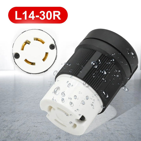 Heavy Duty NEMA L14-30R Twist Locking Generator Adapter 30A 125 And 250 Volts Four Prong Receptacle For Generators Transfer Switches