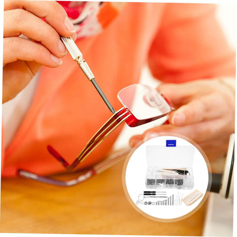 Eyeglass Repair Kit With Nose Pads And Anti Slip Ear Grips And Screwdriver Tools For Quick Repairs And All Day Comfort in use