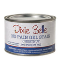 No Sweat Oil Base Gel Stain In Chestnut, one pint can showcasing rich color for furniture finishes and DIY projects.