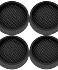 3X3 Inch Round Rubber Caster Cups Gripper Non Slip Furniture Pads Anti Skid Floor Protectors For Beds Couches Tables And Chairs Black Pack Of 4