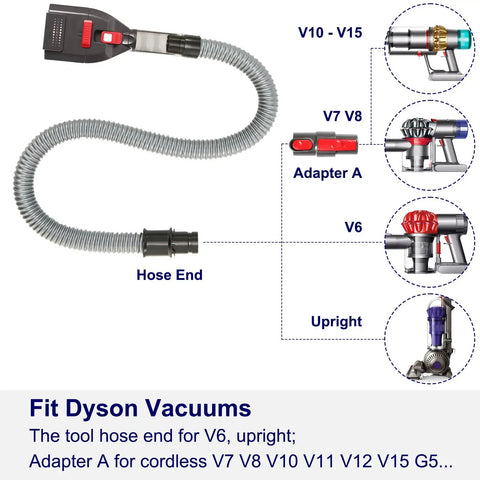 Dog Hair Vacuum Attachment For Vacuum Cleaners Pet Grooming Tool with hose and adapter fits V6 Gen5 V7 V8 V10 V11 V12 V15.