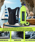 1.9L Mini Scuba Tank For Adults Portable Diving Kit For Snorkeling And Shallow Water Exploration Lightweight Green on table