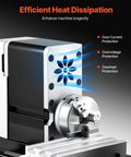Didactical Mini Metal Lathe For DIY Projects showing heat dissipation feature with 3 jaw chuck and aluminum handwheel.