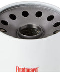Top view of Spin On Hydraulic Filter HF6720 for Cummins engines, Fleetguard style replacement showing metal threading.
