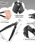 Clipper tool from 17 Piece Metal Puzzle Tool Set For DIY Model Kits Featuring Edge Bending Tools, shown with PVC handle and sharp edge