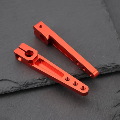 Two Pack 1.75 Inch 25T Aluminum Servo Arm Horns With Screws For Futaba Hitec Savox Power HD Servos Fits RC Airplanes And Cars