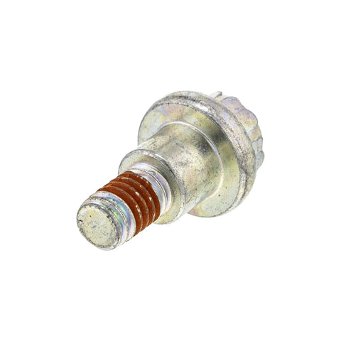 Pro Grade Quick Fix Shoulder Screw Part 738 04141 Top Shelf Replacement For Riding Lawn Mowers close-up view with threaded end.