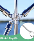 Installed view of Two Pack Quick Release Pins Quarter Inch Diameter Fifty Millimeter Long With Lanyard And Screws For Marine Shipbuilding