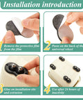 Installation steps for self adhesive appliance wheels for heavy kitchen gear, 360 degree swivel mini casters with dual steel ball bearings