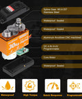 Waterproof 30Kg Torque RC Servo High Torque Steering Servo Motor With Metal Gears For Robotics DIY RC Cars Crawlers Trucks Buggy