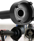 Bearing Carrier Retainer Nut Wrench Tool For Mercruiser Outdrives, heavy-duty steel, shown installed on Alpha One model drive unit