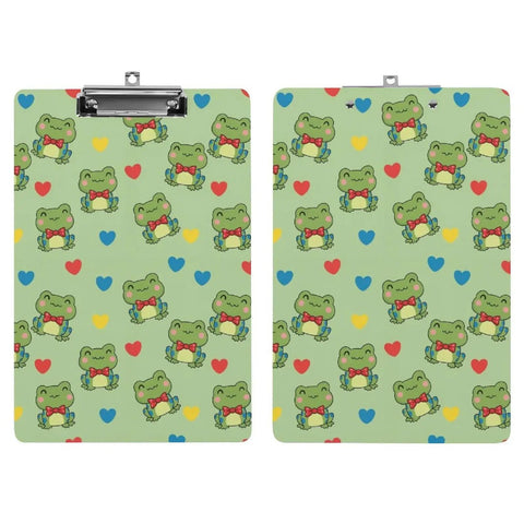 Kawaii Print Acrylic Clipboard For Workday Vibes, Thick Clear Clipboard Fits Letter Size Papers, Hanging Hole Office Supply