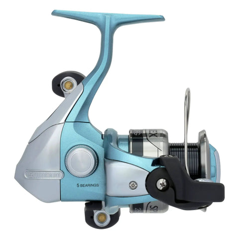 Side view of Spirex FG Spinning Reel With Propulsion Line Management System And QuickFire II for smooth casts, rock solid reliability.