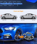 Pair 513121 5-Lug Front Wheel Hub and Bearing Assembly installation guide, showing placement on Buick and Chevrolet models