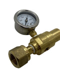 Co2 Air Shifter Regulator For Drag Racing Applications, Brass 100 Psi Piston Regulator With CGA320 Connection And Permaseal, No Washer Required