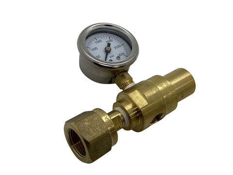 Co2 Air Shifter Regulator For Drag Racing Applications, Brass 100 Psi Piston Regulator With CGA320 Connection And Permaseal, No Washer Required