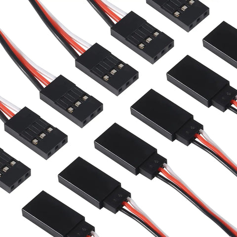 15 Pack 3 Pin Servo Extension Cables 15 Cm Male To Female for RC Servos and Control Boards Gearhead Friendly Connectors