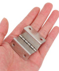 Stainless Steel Folding Butt Cabinet Hinge With Silent Operation And Adjustable Functionality 180 Degree Silver Finish In Hand