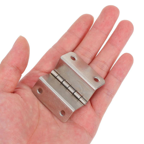 Stainless Steel Folding Butt Cabinet Hinge With Silent Operation And Adjustable Functionality 180 Degree Silver Finish In Hand