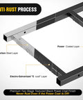 Foldable Truck Tailgate Ladder With Step Grip Plates For Pickup Trucks, Extendable Up To 42 Inches, Universal Fit For 34 To 42 Inch Cab Heights, Easy Install With Basic Tools, Durable Steel Construction For Safer Access, anti-rust coated steel frame