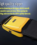 STMKB yellow defibrillator pouch with reflective strips; two-layer AED storage bag for AED120MC.