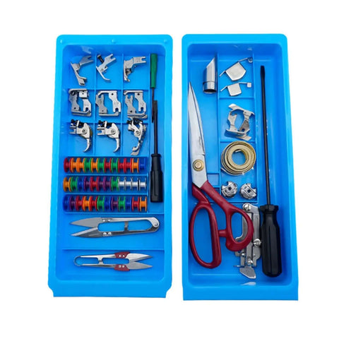 Heavy Duty Sewing Machine Sliding Drawer Organizer Double Storage Container For Bobbins Presser Feet Tools And Spare Parts Multiuse Case