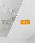 Before and after comparison of Knockout Look Waterproof Peel And Stick Wallpaper Roll for slick ceiling makeover.