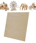 Baltic birch plywood sheet, 12 x 12 x 1/8 in (3 mm), natural veneer color, single sheet for crafts