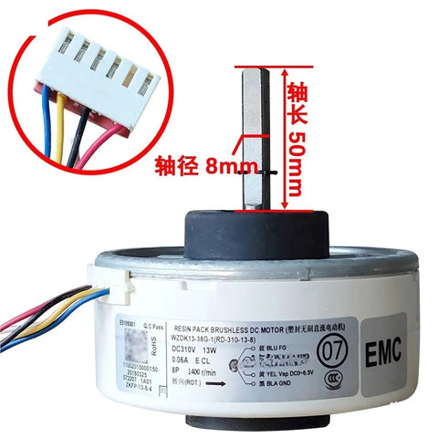 Full DC Brushless Motor Replacement For Air Conditioners Quiet Energy Saving Upgrade With Easy Install Ready To Fit WZDK13-38G-1