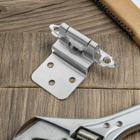 Four Pack Self Closing Flush Mount Cabinet Hinges For Kitchen Cabinets With Quiet Close No Squeak Adjustable Load Bearing Brushed Nickel Hardware Hidden Door Hinges Smooth Quiet Operation For Cabinets